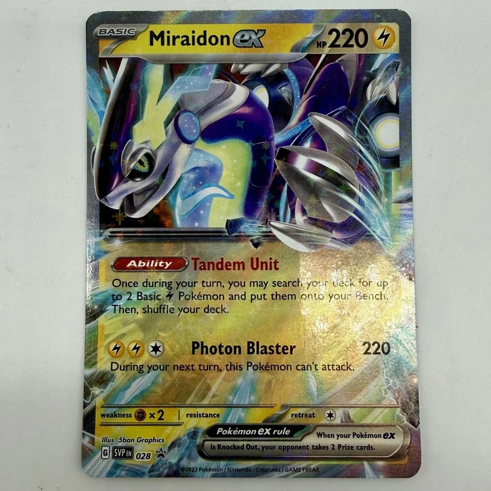 Miraidon ex 028 Sv: Scarlet & Violet Promo Card Pokemon TCG Holo Mint Unplayed